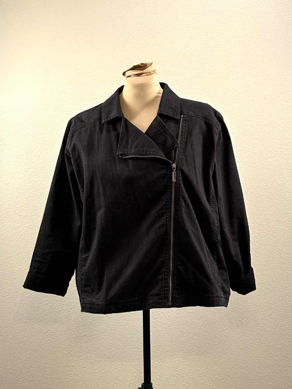 Eileen Fisher Cotton Moto Jacket